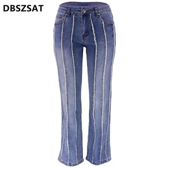 2023 גבוהה Wiasted ג 'ינס לנשים הקיץ 2023 חדש קוריאני אופנה וינטג' מזדמן מכנסי ג 'ינס אלסטי המותניים רחבים ג' ינס
