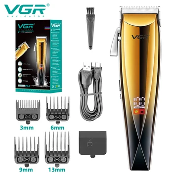 VGR קליפר שיער שמן ראש גילוף עמיד למים חשמלי שיער קליפר LCD תצוגה דיגיטלית משק מקצועית גבוהה הכוח הדוחף.