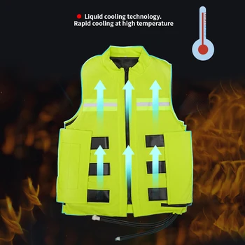 אמיתי מיזוג אוויר בגדי הקיץ מדחס ' קט אופנוע מיזוג אוויר בגדים מקורר מים האפוד על עבודה חמה