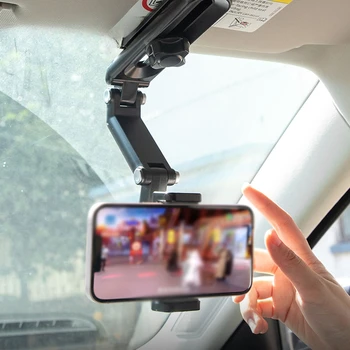 טלפון הרכב מחזיק מגן השמש הטלפון הר GPS הר נייד תמיכה ברכב רב תכליתי סטנד לאייפון Xiaomi Huawei